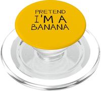 Diseño Divertido para plátanos de fingir Que Soy un plátano sobre Amarillo PopSockets PopGrip para MagSafe