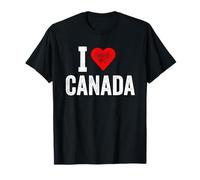 Diseño divertido retro I Love Canada con un corazón rojo Camiseta