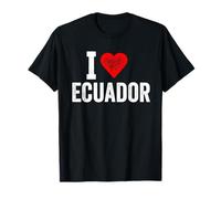 Diseño divertido retro I Love Ecuador con un corazón rojo Camiseta