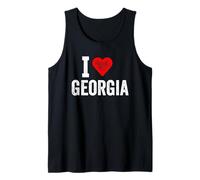 Diseño divertido retro I Love Georgia con un corazón rojo Camiseta sin Mangas