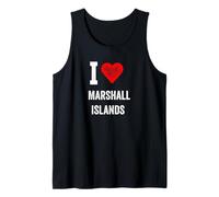Diseño divertido retro I Love Islas Marshall con un corazón rojo Camiseta sin Mangas