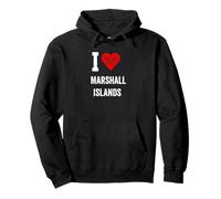 Diseño divertido retro I Love Islas Marshall con un corazón rojo Sudadera con Capucha