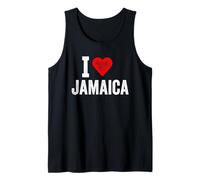 Diseño divertido retro I Love Jamaica con un corazón rojo Camiseta sin Mangas