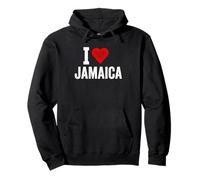 Diseño divertido retro I Love Jamaica con un corazón rojo Sudadera con Capucha