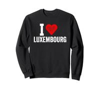 Diseño divertido retro I Love Luxembourg con un corazón rojo Sudadera