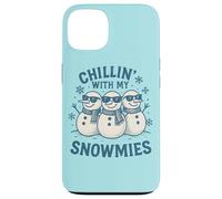 Diseño Divertido y Bonito de Chillin with My Snowmies para Navidad e Invierno Carcasa para iPhone 13