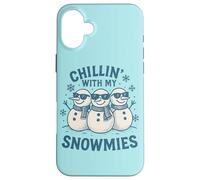 Diseño Divertido y Bonito de Chillin with My Snowmies para Navidad e Invierno Carcasa para iPhone 16 Plus