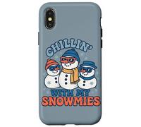 Diseño Divertido y Bonito de Chillin with My Snowmies para Navidad e Invierno Carcasa para iPhone X/XS
