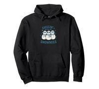 Diseño Divertido y Bonito de Chillin with My Snowmies para Navidad e Invierno Sudadera con Capucha