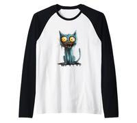 Diseño Divertido y sarcástico de un Animal Zombi Camiseta Manga Raglan