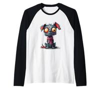 Diseño Divertido y sarcástico de un Animal Zombi Camiseta Manga Raglan