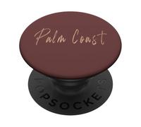 Diseño Elegante Vintage de Palm Coast Florida PopSockets PopGrip Adhesivo