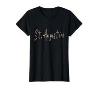 Diseño Elegante Vintage de San Agustín Florida Camiseta gráfica económica, Mujer, Negro, S