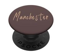 Diseño Elegante Vintage del Manchester New Hampshire PopSockets PopGrip Adhesivo