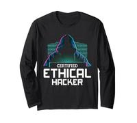 Diseño Encapuchado de Cyber Security Ethical Hacker IT Analyst Manga Larga