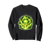 Diseño energético de trébol de Llama Esmeralda Sudadera