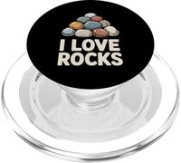 Diseño Entusiasta de la geología I Love Rocks PopSockets PopGrip para MagSafe