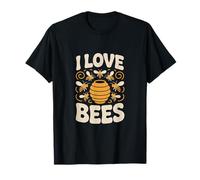 Diseño Entusiasta del Panal de Abejas I Love Bees Camiseta