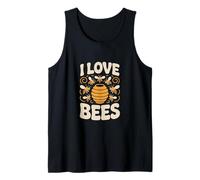 Diseño Entusiasta del Panal de Abejas I Love Bees Camiseta sin Mangas