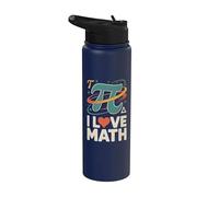 Diseño entusiasta I Love Math Pi Tau Stainless Steel Insulated Water Bottle