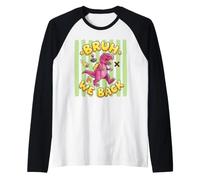 Diseño Escolar de Dinosaurios T-Rex de Bruh We Back Gamer Camiseta Manga Raglan