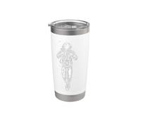 Diseño espacial de astronauta flotante - Explorador cósmico vintage Vaso térmico de acero inoxidable de doble pared