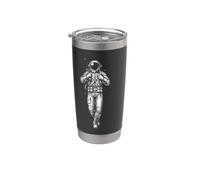 Diseño espacial de astronauta flotante - Explorador cósmico vintage Vaso térmico de acero inoxidable de doble pared