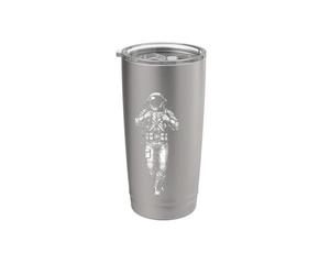 Diseño espacial de astronauta flotante - Explorador cósmico vintage Vaso térmico de acero inoxidable de doble pared