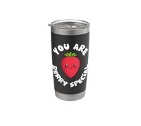 Diseño especial de juego de palabras de bayas para amantes de las fresas de You Are Berry Vaso térmico de acero inoxidable de doble pared