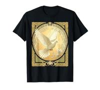 Diseño estético Art Nouveau Paloma de Navidad Camiseta