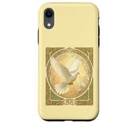 Diseño estético Art Nouveau Paloma de Navidad Carcasa para iPhone XR