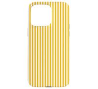 Diseño estético Simple de Rayas Blancas y Naranja Retro Carcasa para iPhone 15 Pro MAX