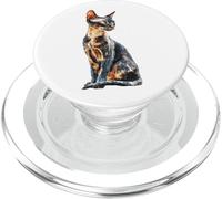 Diseño estilizado de Gato Sphynx felino Amante de Mascotas PopSockets PopGrip para MagSafe