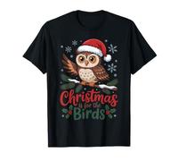 Diseño Festivo Christmas Is for The Birds Owl Camiseta