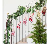 Diseño festivo de Navidad colgante de Papá Noel: este adorno para árbol de Navidad cuenta con un divertido Papá Noel trepando en una cuerda que añade lo caprichoso (tamaño único)