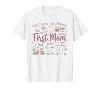 Diseño First Mom Blessed New Motherhood Mama Camiseta