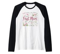 Diseño First Mom Blessed New Motherhood Mama Camiseta Manga Raglan