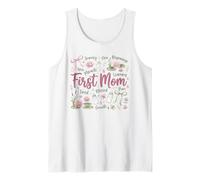 Diseño First Mom Blessed New Motherhood Mama Camiseta sin Mangas