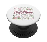 Diseño First Mom Blessed New Motherhood Mama PopSockets PopGrip Adhesivo