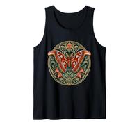Diseño Floral Art Nouveau de Polilla del Atlas Adornado Camiseta sin Mangas