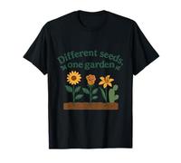 Diseño Floral botánico de Diferentes Semillas de un jardín Camiseta