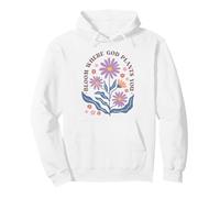 Diseño Floral Cristiano de Bloom Where God Plante You Sudadera con Capucha