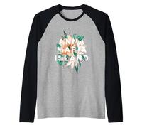 Diseño Floral de Anna Maria Island Florida Camiseta Manga Raglan