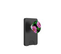 Diseño Floral de Camelia Rosa con patrón de Flores Fucsia PopSockets PopWallet para MagSafe