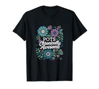 Diseño Floral de Conciencia Pots para Enfermedades crónicas Camiseta gráfica económica