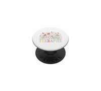 Diseño Floral de Defensor de la Salud Mental del Terapeuta PopSockets PopGrip Adhesivo