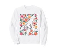 Diseño Floral de Manos Unidas Celebrando el Amor Comunitario Sudadera
