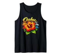 Diseño Floral de Playa Tropical de Oahu, Hawái Camiseta sin Mangas