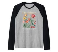 Diseño Floral 'Hija de Dios' Que Empodera la Fe Camiseta Manga Raglan