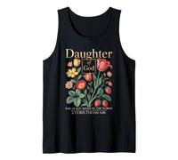Diseño Floral 'Hija de Dios' Que Empodera la Fe Camiseta sin Mangas